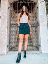 Get Free Black Denim Mini Skirt