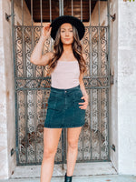 Get Free Black Denim Mini Skirt