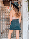 Get Free Black Denim Mini Skirt