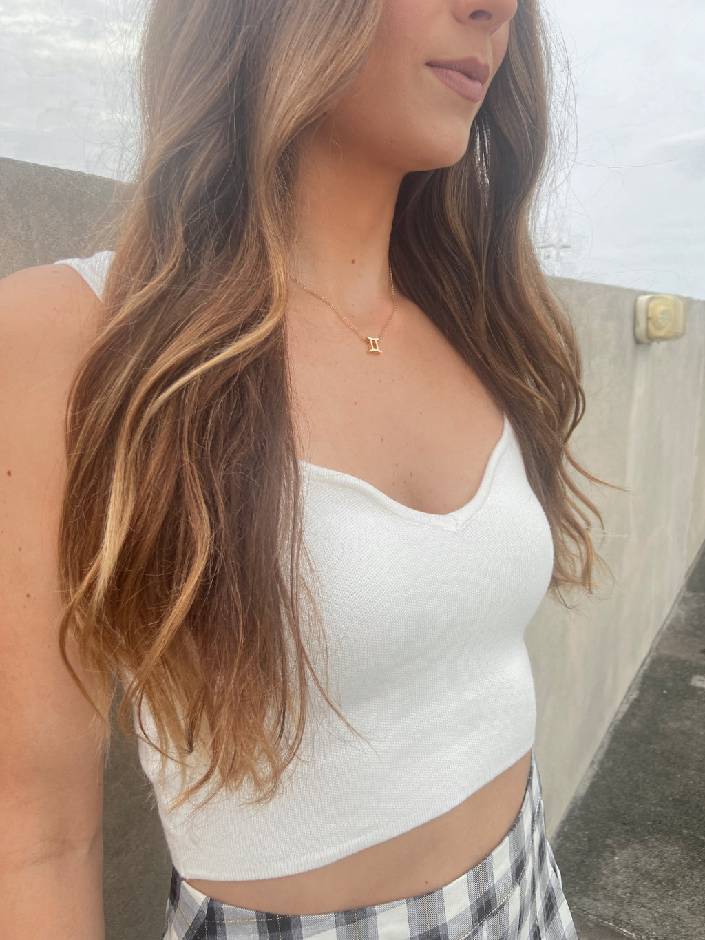 Ivory Knit Sweater Crop Top