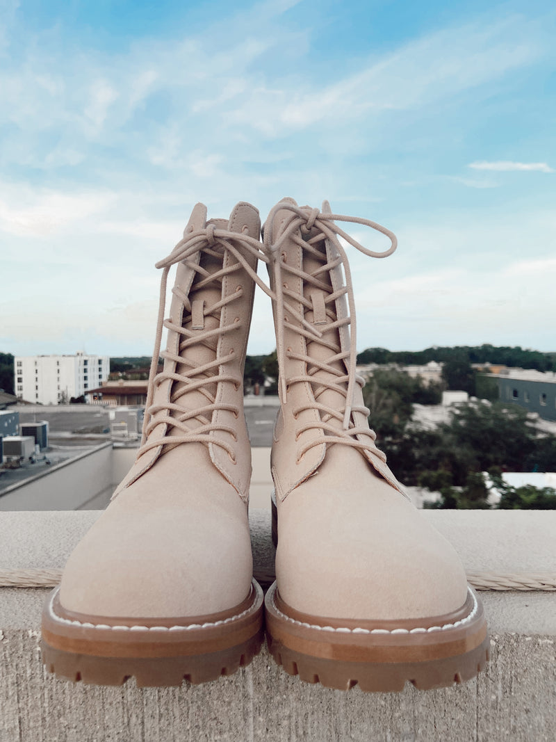 Denver Suede Combat Boots