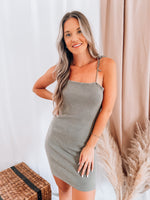 Stargazing Smoked Olive Bodycon Dress