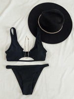 Delray Black Bikini Top