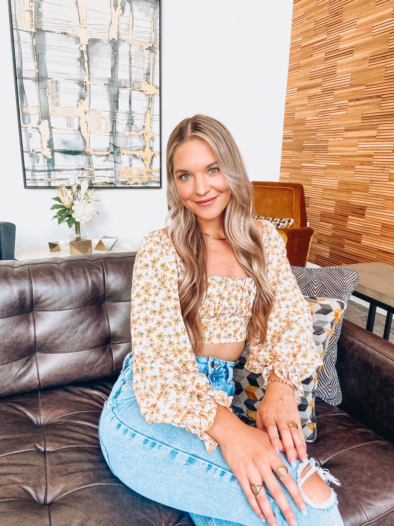 Daisy Yellow Floral Top