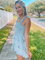 Ocean Drive Gingham Mini Dress - Blue