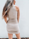 Malibu Racerback Tan Mini Dress